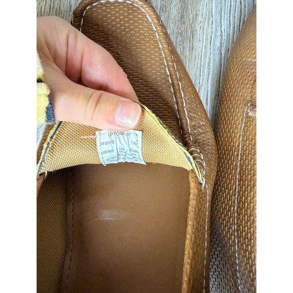 Members Only Mens Tan Woven Loafers Moccasins Driving Shoes - Picture 4 of 4